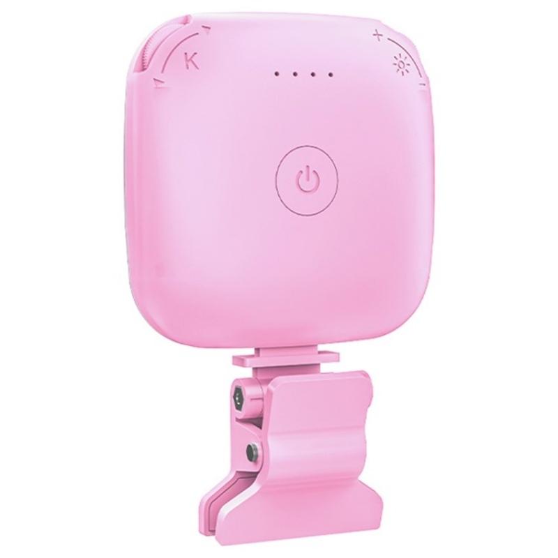 Pink Mini Clip On Led Fill Light For Video Conferencing And Live Streaming Other Lighting & Studio