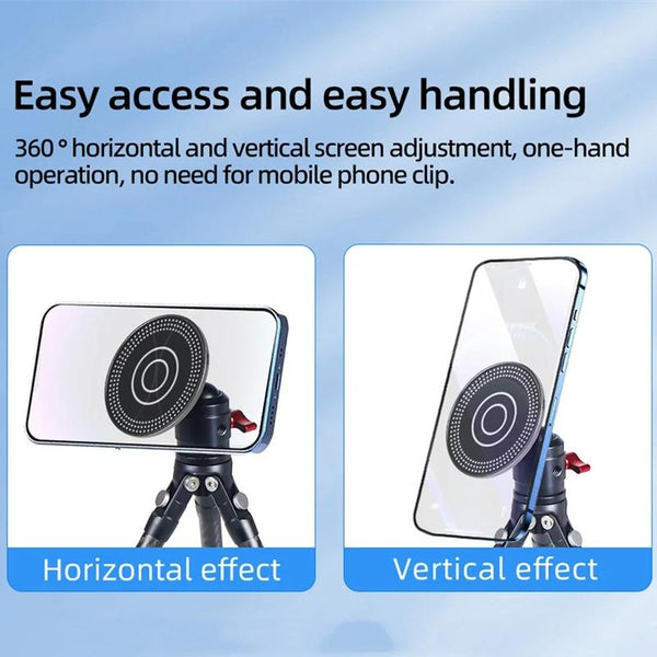 Universal Magnetic Phone Holder For Tripod And Magic Arm_Black Mounts & Holders