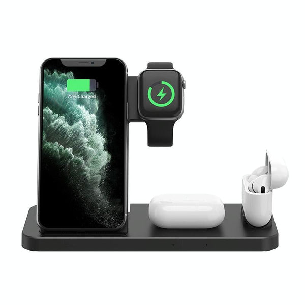 Foldable 4 In 1 Wireless Charger For Mobile Devices White Chargers & Cradles