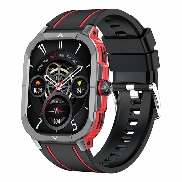 2.06 Inch Bt5.3 Ip68 Sport Smart Watch Bluetooth Call / Message Health Red Smart Watches