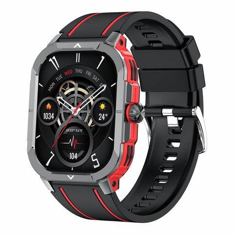 2.06 Inch Bt5.3 Ip68 Sport Smart Watch Bluetooth Call / Message Health Red Smart Watches