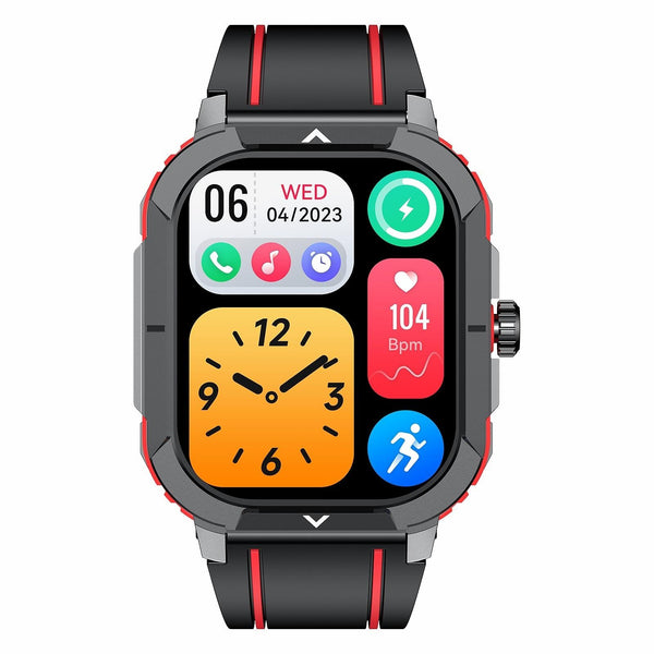 2.06 Inch Bt5.3 Ip68 Sport Smart Watch Bluetooth Call / Message Health Red Smart Watches