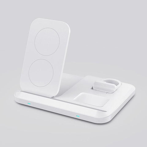 15W 3 In Foldable Wireless Charger White Chargers & Cradles