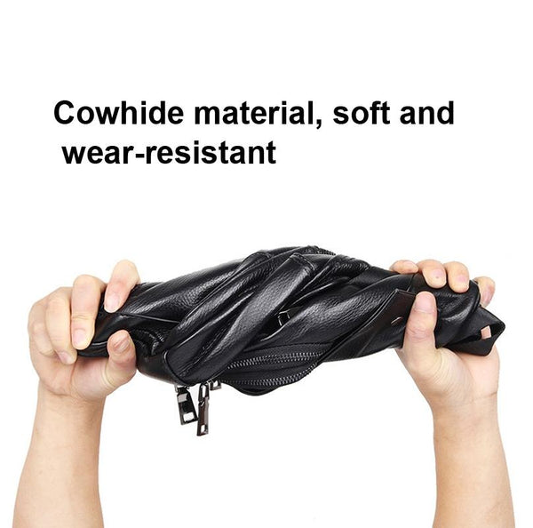 Stylish Cowhide Chest Bag For Men Brown Bags