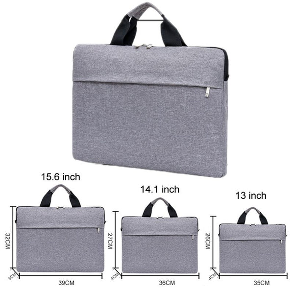 Parallel Deals Waterproof Single Shoulder Notebook Bag 13 Inch Portable And Durable Gray Laptop Cases & Bags