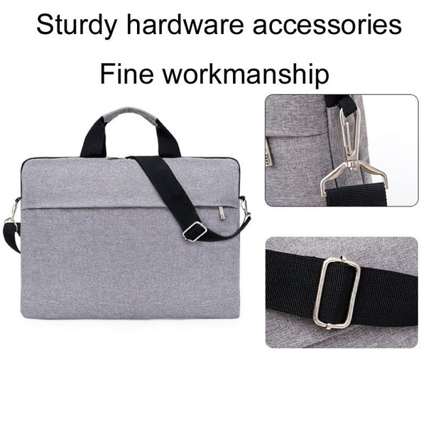 Parallel Deals Waterproof Single Shoulder Notebook Bag 13 Inch Portable And Durable Gray Laptop Cases & Bags
