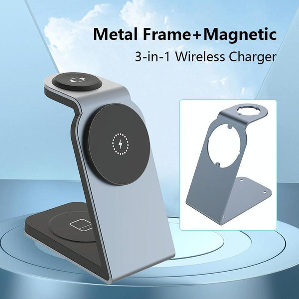 3 In 1 Magnetic Wireless Charger For Sw18 Silver Chargers & Cradles