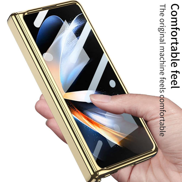 For Samsung Galaxy Z Fold4 5G Magnetic Hinged Case Champagne Gold Cases Covers & Skins
