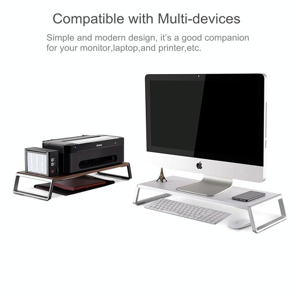 Metal Feet Monitor Stand Riser For Imac Macbook Lcd Printer Light Wood Grain Monitor Mounts & Stands