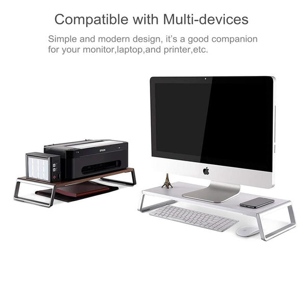 Metal Feet Monitor Stand Riser For Imac Macbook Lcd Printer Light Wood Grain Monitor Mounts & Stands