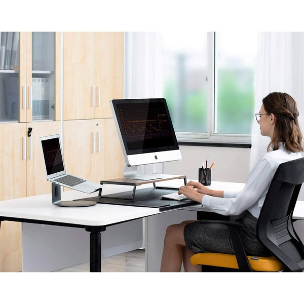 Metal Feet Monitor Stand Riser For Imac Macbook Lcd Printer Light Wood Grain Monitor Mounts & Stands