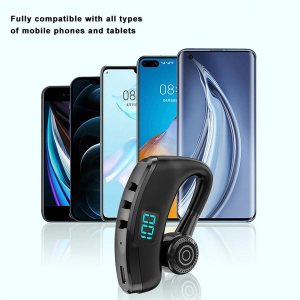 V19s Wireless Bluetooth Headset With Digital Display And Charging Bin Earbuds