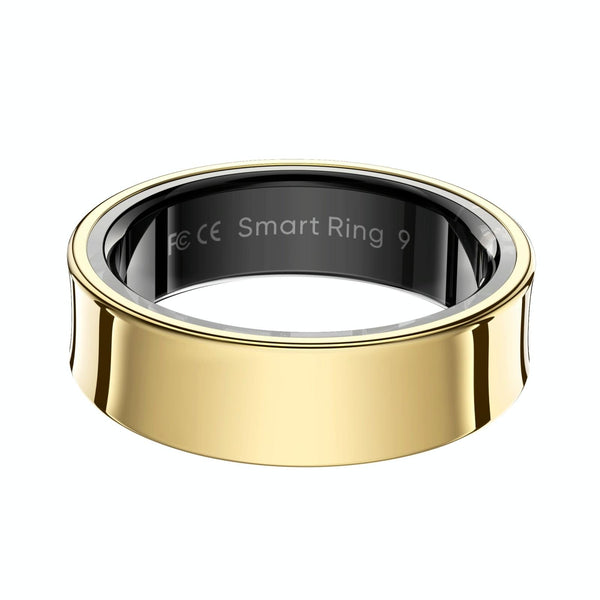 Smart Ring With Heart Rate Blood Oxygen Sleep Monitoring & Sports Modes Size 10 Gold Activity Trackers