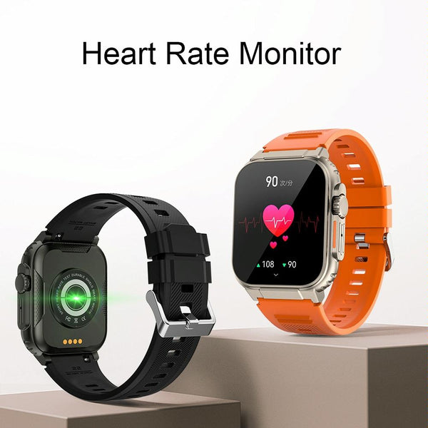 Ip68 Waterproof Bluetooth Smart Watch Health Monitor Orange Smart Watches