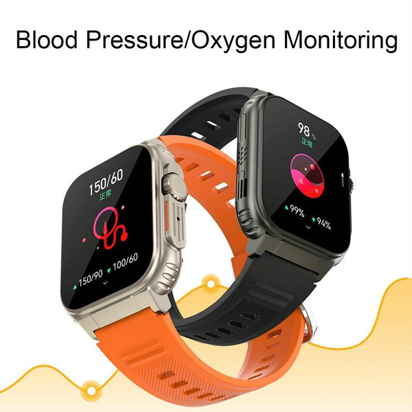 Ip68 Waterproof Bluetooth Smart Watch Health Monitor Orange Smart Watches