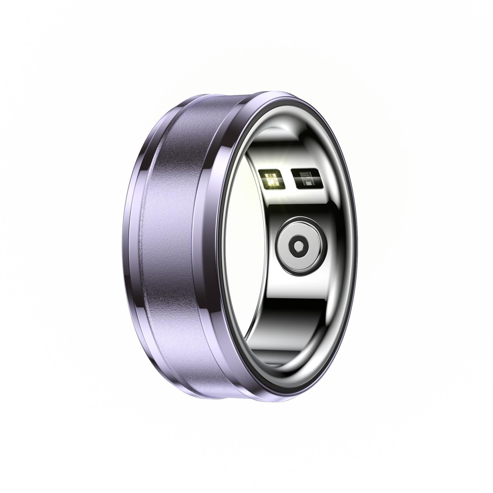 Smart Ring With Heart Rate Blood Oxygen & Sleep Monitoring Size 18 Purple Activity Trackers