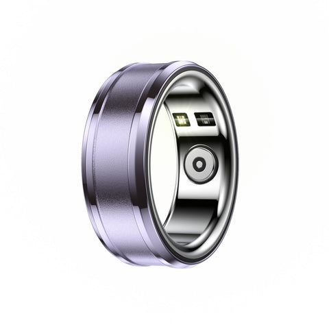 Smart Ring With Heart Rate Blood Oxygen & Sleep Monitoring Size 18 Purple Activity Trackers
