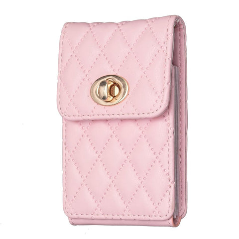 Vertical Card Bag With Metal Buckle For Mobile Phones Pink Cases Covers & Skins