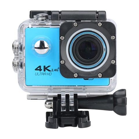 Waterproof 4K Action Camera For Cycling And Diving_Blue Digital Cameras