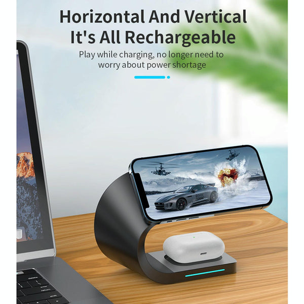 4 In 1 Magnetic Wireless Charger For Iphone Iwatches Airpods White Chargers & Cradles