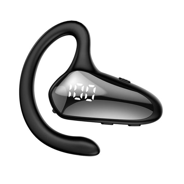 Digital Display Hanging Ear Bone Conduction Bluetooth Headset Yx02 Grey Headsets