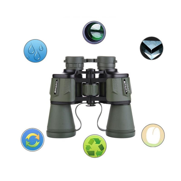 High Power Outdoor Binoculars For Low Light Night Vision 20X50 Army Green Binoculars & Monoculars