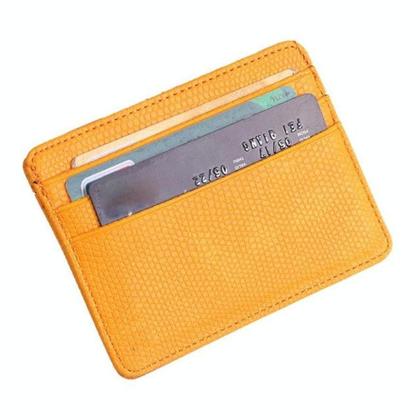 Lizard Pattern Pu Leather Card Holder Compact Bank Set Sky Blue Business Card Holders