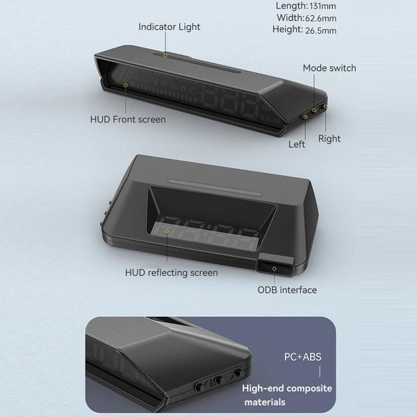 Vehicle Obd Head Up Display Multi Function Instrument For Oil Temp & Gearbox Monitoring S101 Other Instruments & Gauges