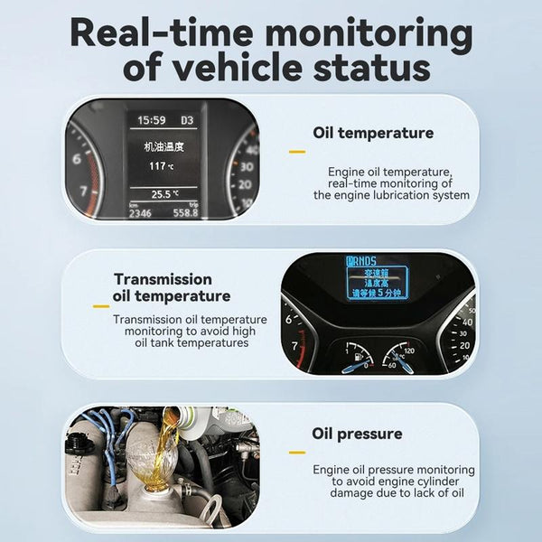 Vehicle Obd Head Up Display Multi Function Instrument For Oil Temp & Gearbox Monitoring S101 Other Instruments & Gauges
