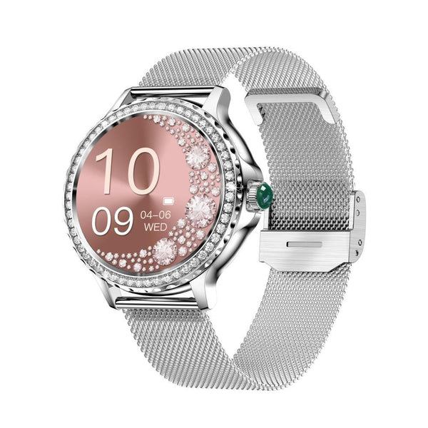 1.3 Inch Ip68 Waterproof Colour Screen Smart Watch Support Heart Rate Blood Pressure Oxygen Monitoring Silver Smart Watches