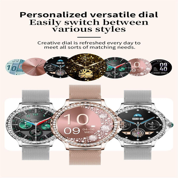 1.3 Inch Ip68 Waterproof Colour Screen Smart Watch Support Heart Rate Blood Pressure Oxygen Monitoring Silver Smart Watches