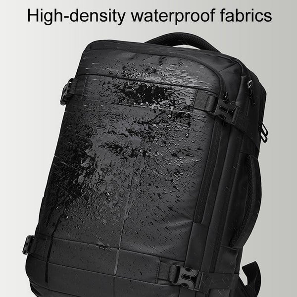 Expandable Double Shoulder Backpack For Business Or Casual Use Gray Bags