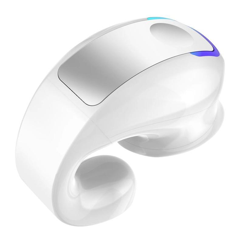 Lightweight Waterproof Bluetooth Earphone With Clip Single Ear White Earbuds