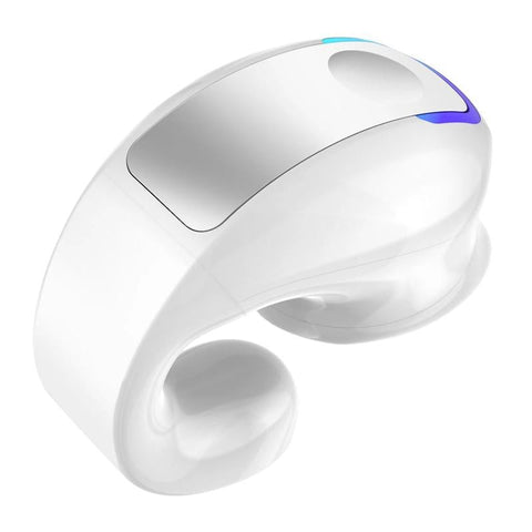 Lightweight Waterproof Bluetooth Earphone With Clip Single Ear White Earbuds