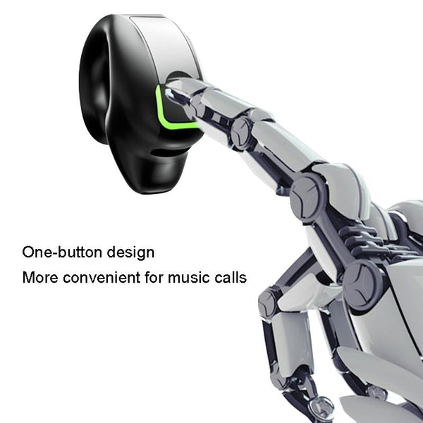 Lightweight Waterproof Bluetooth Earphone With Clip Single Ear White Earbuds