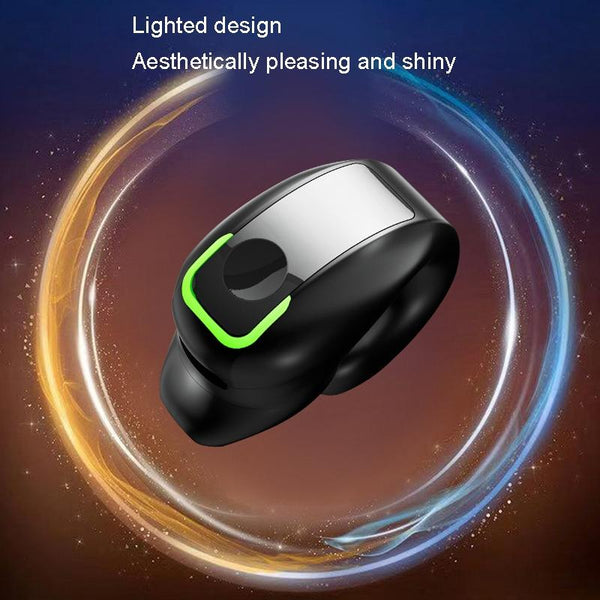 Lightweight Waterproof Bluetooth Earphone With Clip Single Ear White Earbuds