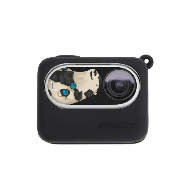 Silicone Case For Insta360 Go With Neck Strap And Skin Wrap_Black Camera Cases Bags & Covers