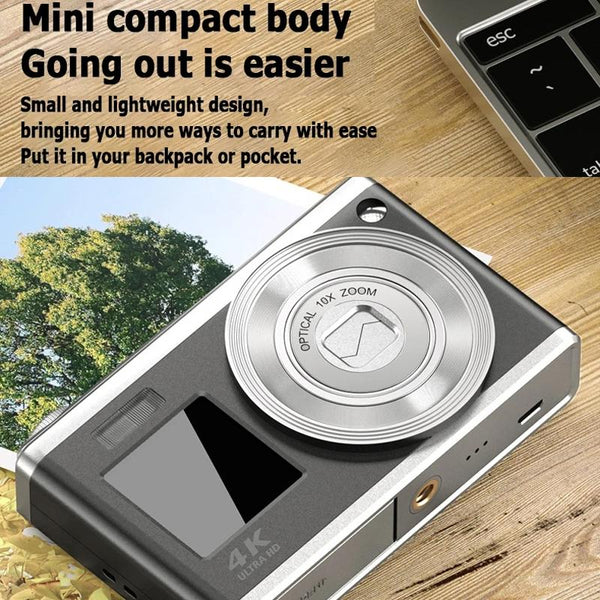 4K Hd Optical Zoom Digital Camera 60Mp Dual Screen Selfie No Memory Digital Cameras