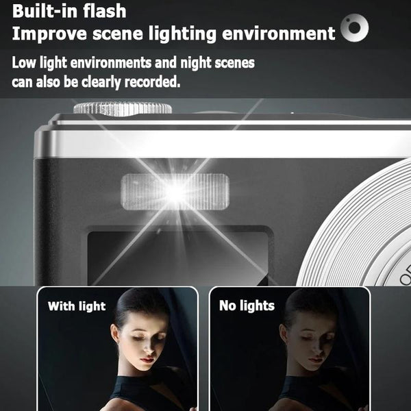 4K Hd Optical Zoom Digital Camera 60Mp Dual Screen Selfie No Memory Digital Cameras