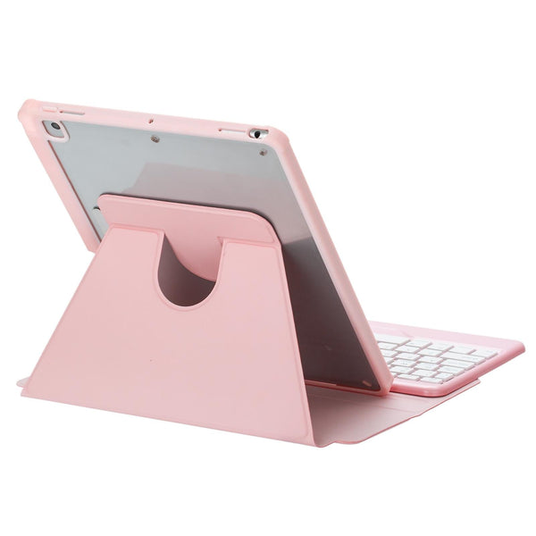 360 Rotation Bluetooth Keyboard Leather Case For Ipad 10.9 2022 Pink Keyboards