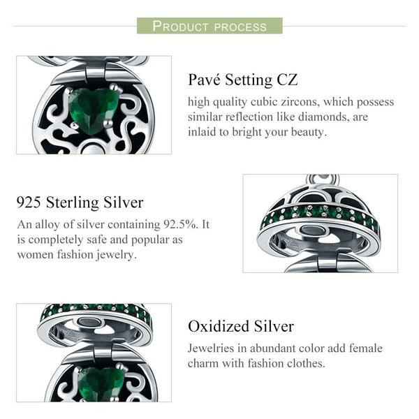 925 Sterling Silver Surprise Love Pendant For Diy Bracelets & Necklaces Red Charms & Pendants