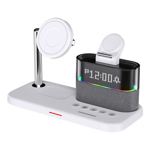 15W Wireless Charger Clock Lamp Multifunctional White Chargers & Cradles