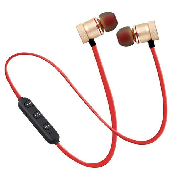 Wireless Bluetooth Sport With Mic Moreblue S07 Gold Earbuds