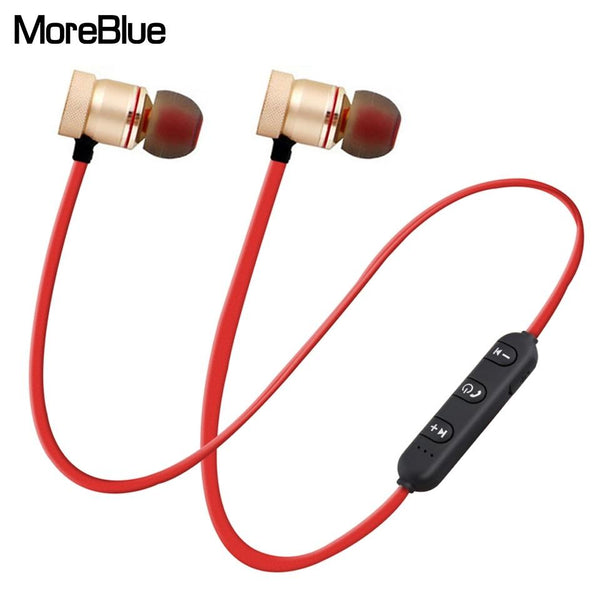 Wireless Bluetooth Sport With Mic Moreblue S07 Gold Earbuds