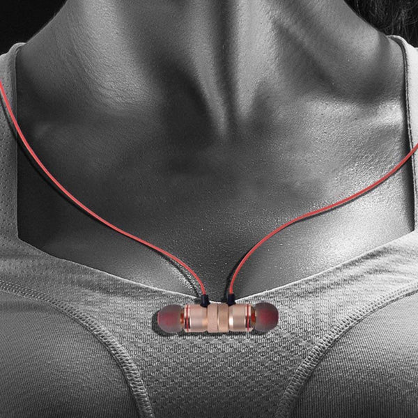 Wireless Bluetooth Sport With Mic Moreblue S07 Gold Earbuds