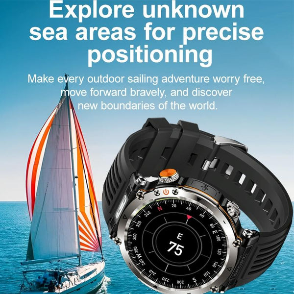 Waterproof Smart Watch With Flashlight Banknote Detector And Compass Camo Army Green Smart Watches