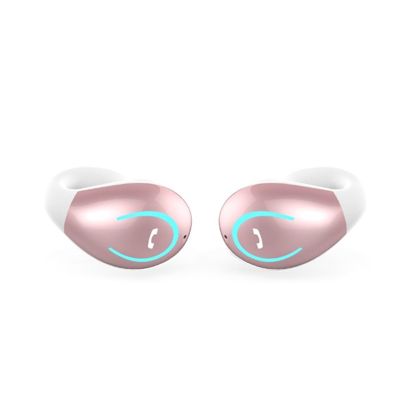 Yx08 Ultra Light Ear Hook Stereo Wireless V5.0 Bluetooth Earphones Pink Earbuds