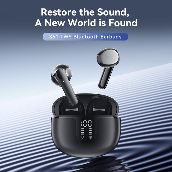 True Wireless Stereo Bluetooth Earphones S61 Black Earbuds