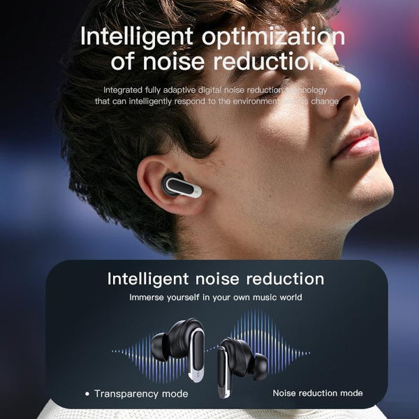 Wireless Anc Bluetooth Earphones With Touch Screen And Active Noise Reduction Black Earbuds