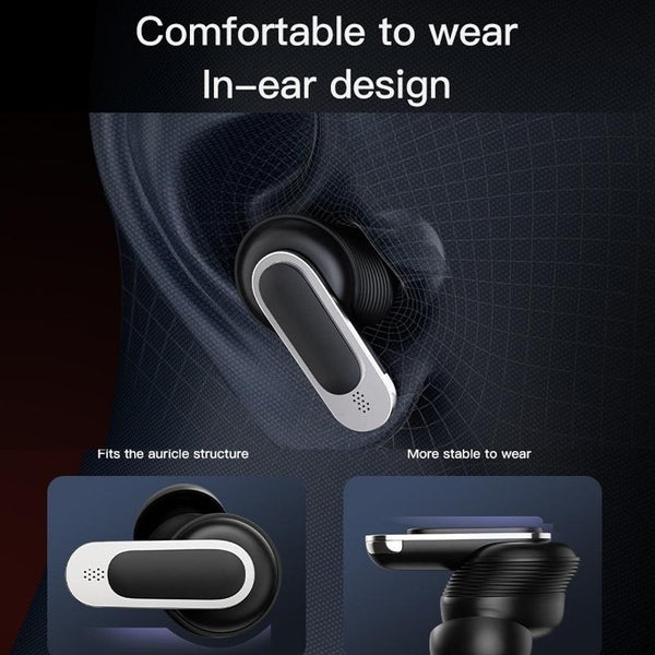 Wireless Anc Bluetooth Earphones With Touch Screen And Active Noise Reduction Black Earbuds